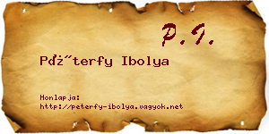 Péterfy Ibolya névjegykártya